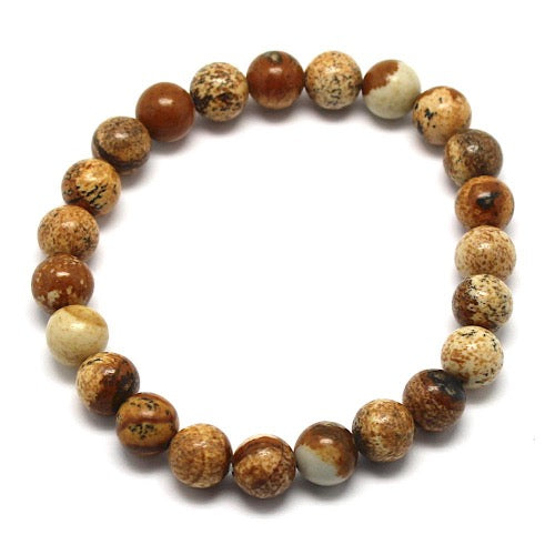 Bracelet perles Jaspe Paysage - Terre Precieuse