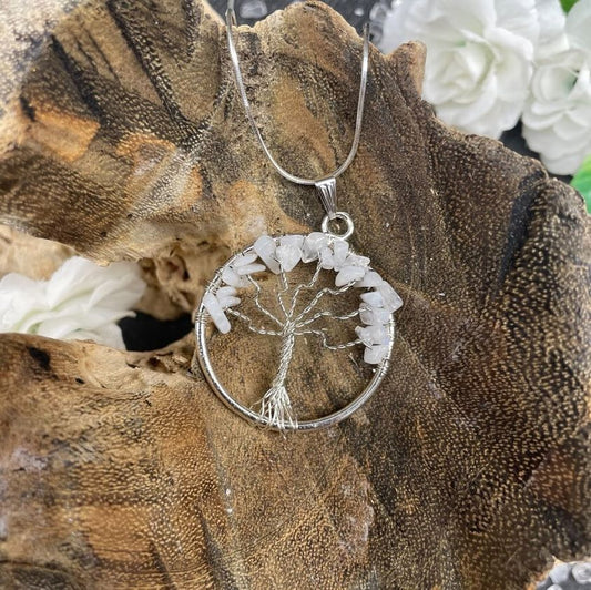 Pendentif arbre pierre de lune