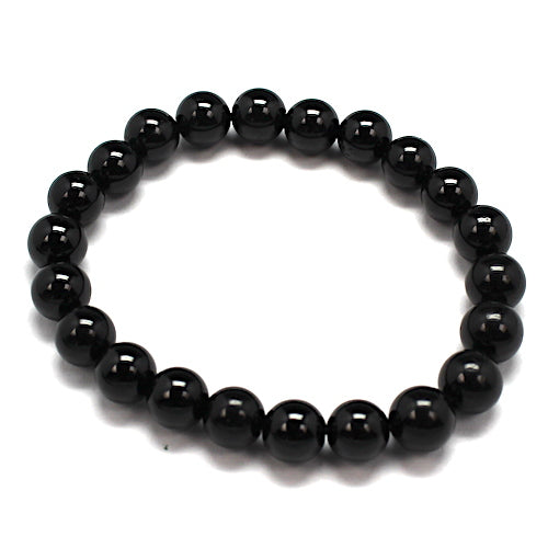 Bracelet perles Tourmaline Noire 8mm