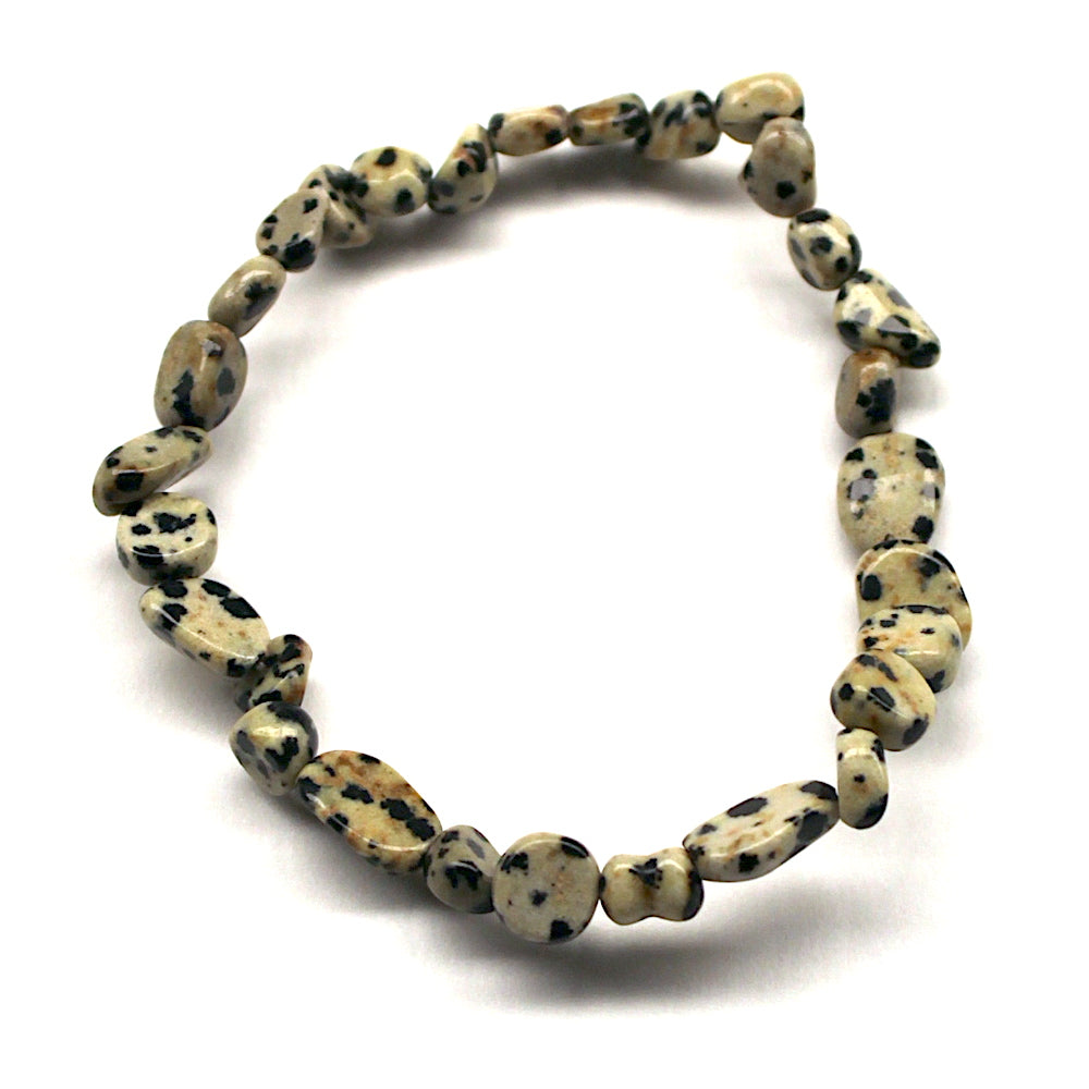 Bracelet Jaspe Dalmatien - pierres roulées