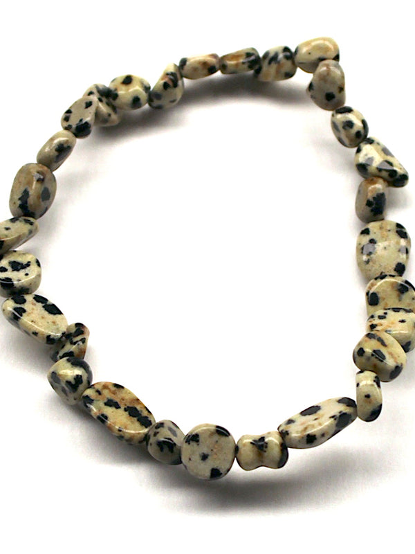 Bracelet Jaspe Dalmatien - pierres roulées