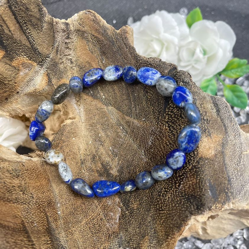Lapis Lazuli - Bracelet pierres roulées