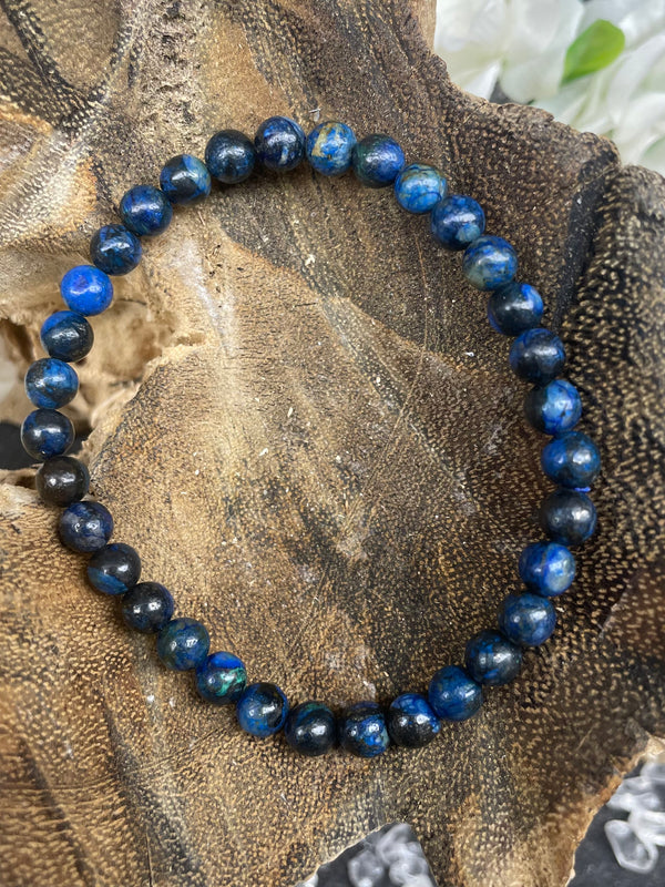 Bracelet perles Azurite Malachite 6 mm