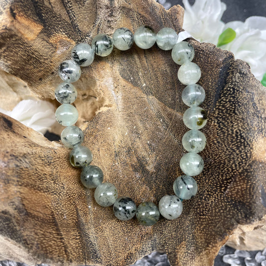 Bracelet perles Prehnite 6 mm