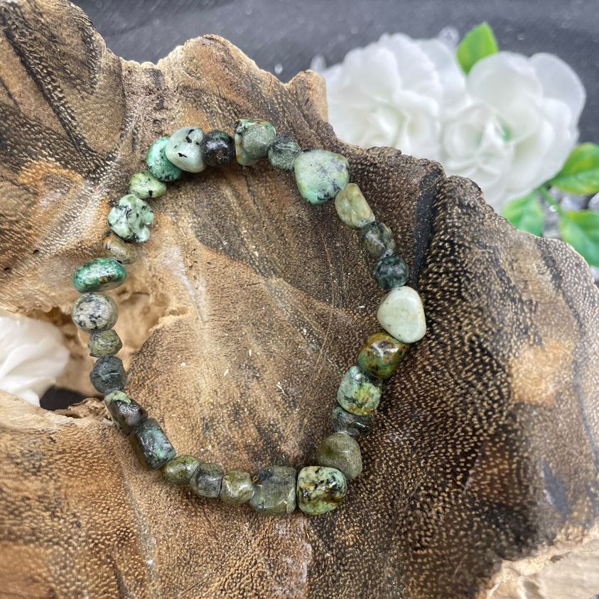 Turquoise Africaine - Bracelet pierres roulées