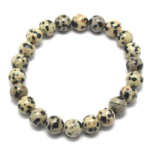 Bracelet perles Jaspe Dalmatien - Terre Precieuse