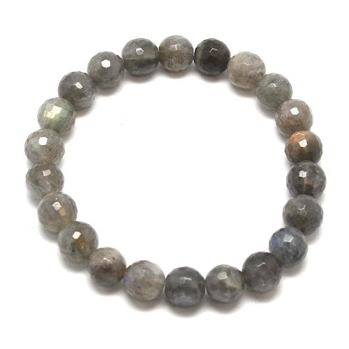Bracelet Labradorite, perles facettées de 8 mm - Terre Precieuse