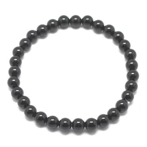 Bracelet perles Obsidienne Noire - Terre Precieuse