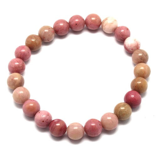 Bracelet perles Rhodonite - Terre Precieuse