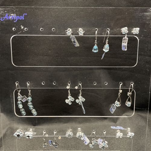 Boucles d'oreilles Topaze Bleue